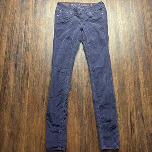 Rock Revival Corduroy Skinny Jeans Dark Purple Women’s Size 27